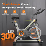 YOSUDA Indoor Cycling Bike, 330 lb Capacity, Comfort Seat, LCD Monitor
