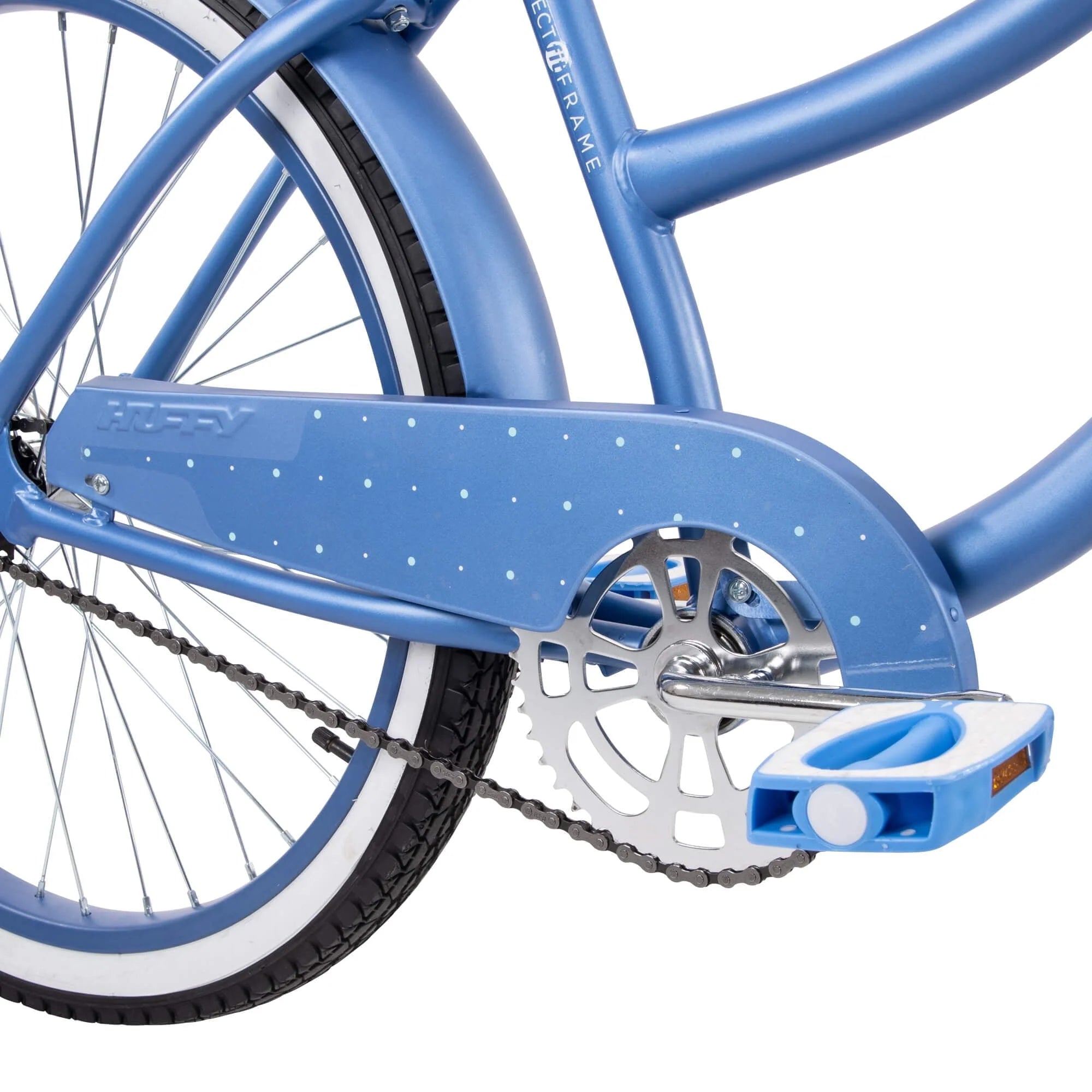 Huffy 24" Cranbrook Girls' Cruiser Bike with Perfect Fit Frame, Ages 12+ Years, Periwinkle