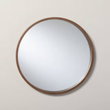 16" Round Wood Framed Wall Mirror Aged Oak - Hearth & Hand with Magnolia