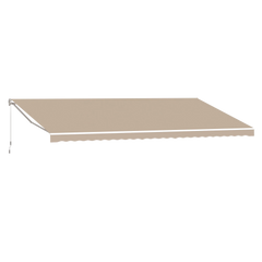 AECOJOY 14'x10' Manual Retractable Awning Sun Shade, Patio Awning Canopy