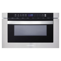 Cosmo 4 Piece Kitchen Appliance Package 30" Electric Cooktop 24" Single Electric Wall Oven 24" Built - in Microwave Drawer & French Door Refrigerator Kitchen Appliance Bundles