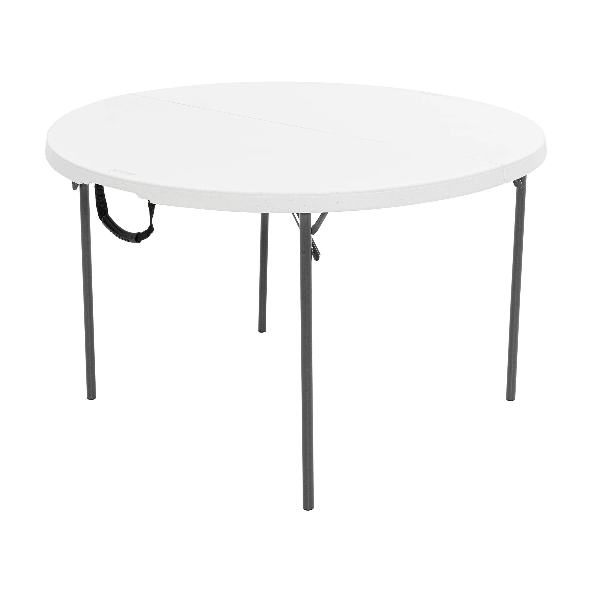 Lifetime 48 in Round Fold - in - Half Table, Indoor/Outdoor Essential, White Granite (280064)