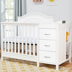 Davinci Charlie 4 - in - 1 Convertible Mini Crib & Changer in White