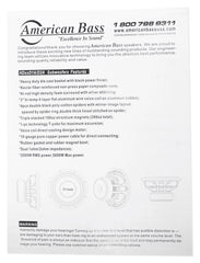 American Bass HD 10 in Subwoofer 1500 Watt RMS and 3000 Watt Max Power, 2 Ohm Impedance, 350 - Oz Magnet, and 3 - Inch Voice Coil, Pack of 1