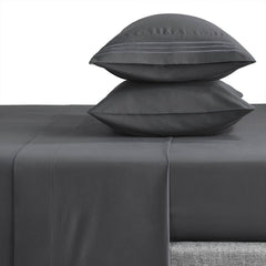CozyLux Twin Bed Sheets Set 1800 Series 3-Piece Embroidered Double Brushed Microfiber Sheets 16" Deep Pocket Hotel Soft Luxury Bedding Sheet Set, Wrin