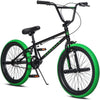 Cubsala 20 in Kids BMX Bike Freestylefor Age 6 - 14 Years Old Boys Girls with 4 Pegs, Black with Red Tires