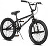 Cubsala 20 in Kids BMX Bike Freestylefor Age 6 - 14 Years Old Boys Girls with 4 Pegs, Black with Red Tires