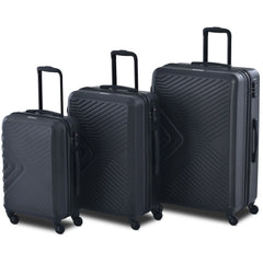 3 Piece Blue Luggage Travel Set, 20" 24" 28" Carry on Luggage with Spinner Wheels, Lightweight Hard Case Luggage Travel Suitcase Christmas Gifts for Business Trip Holiday Travel Cruise