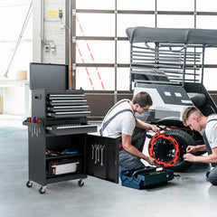 AECOJOY 5-Drawer Rolling Tool Chest Storage Cabinet with Detachable Top Tool Box