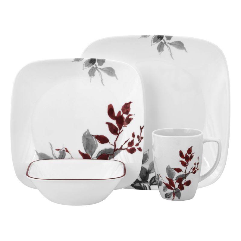 Corelle Boutique Dinnerware Set, Kyoto Leaves, 16 Piece - 16 pieces