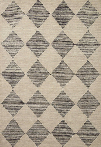 Chris Loves Julia x Loloi Francis FRA-01 Beige Charcoal Rug - 7 ft 9 in x 9 ft 9 in