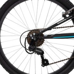 Huffy 24" Trail Runner Girls Full Suspension Mountain Bikes, Teal Blue