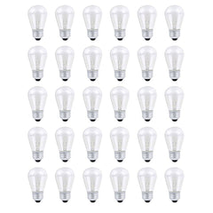 30 Pack S14 Outdoor String Light Bulbs Set 120V 11W Clear Outdoor Patio Vintage Light Shatterproof Bulbs