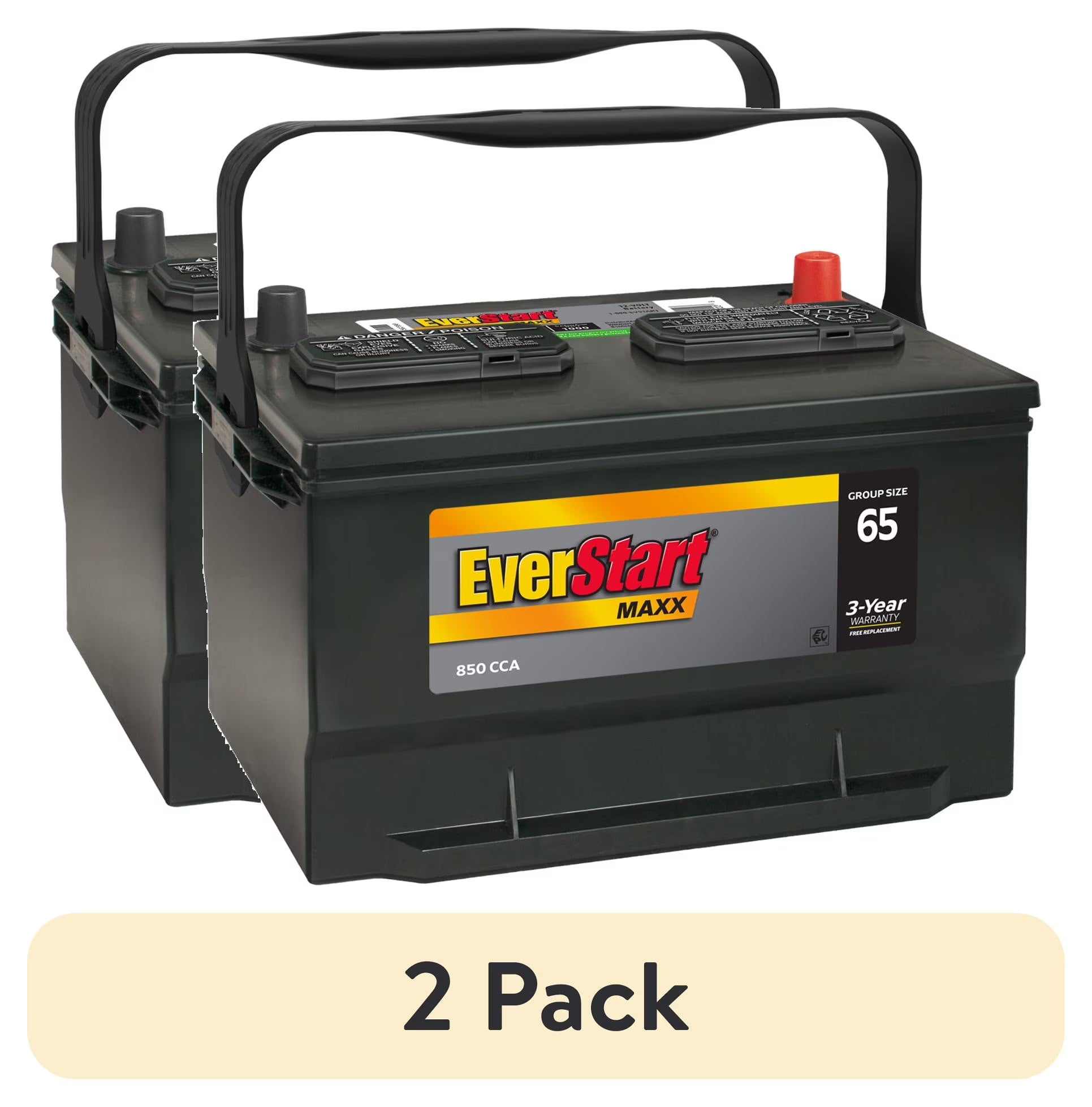 Everstart Maxx Lead Acid Automotive Battery, Group Size 65 12 Volt 850 CCA