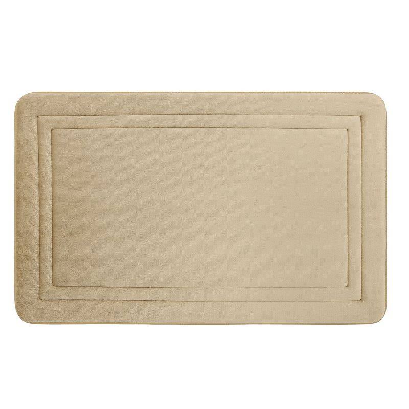 The Big One Border Memory Foam Bath Rug - Tan - 17x24