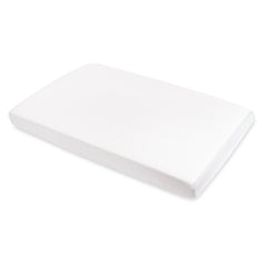 Babyletto Mini Crib Sheet in GOTS Certified Organic Muslin Cotton - White