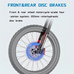 6000W(Peak) Motor 60V/35ah Battery, Freego X2pro Electric Motorcycle for Adults, Electric Bike 50MPH/7 Speed Off Road Electric Bicycle, 19x2 Full Suspension/Four - Piston Hydraulic Brake UL2849MTB