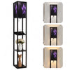 Floor Lamp with Shelves Corner Display Bookshelf Lamp for Living Room and Bedroom Purple Purple Wall Decor Purple Flower LED Modern Shelf Floor Lamp 3 Color Temperature