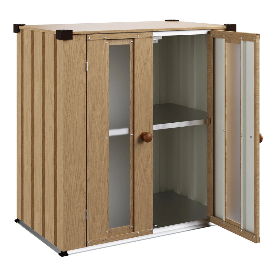 AECOJOY Small Outdoor Storage Cabinet Waterproof with Shelves, Vertical Garden Storage Sheds