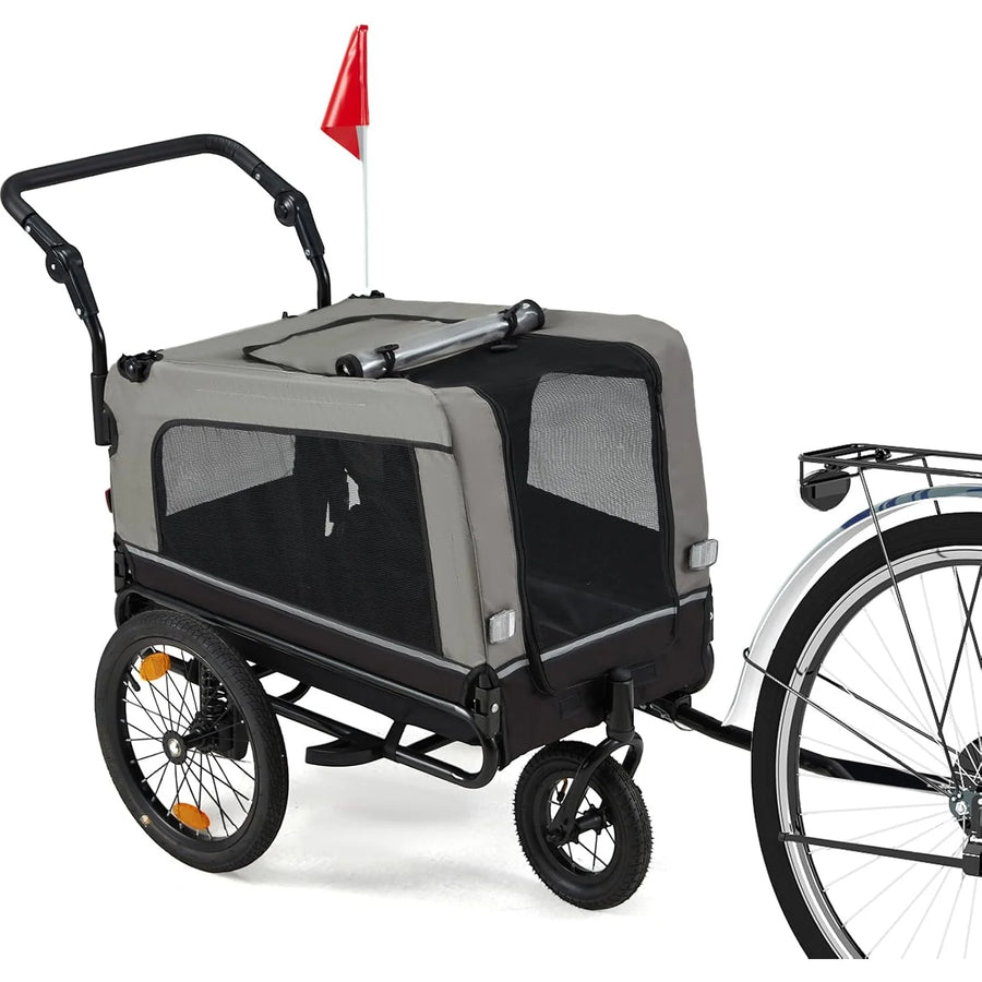 AECOJOY Dog Bike Trailer, Large 57'' Pet Bicycle Carrier for Small and Medium Dogs