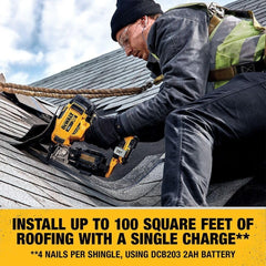 Dewalt 20V Max 15 Cordless Coil Roofing Nailer Kit