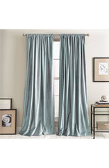 Dkny Modern Knotted Velvet 84" x 50" Window Panel Pair - Aqua
