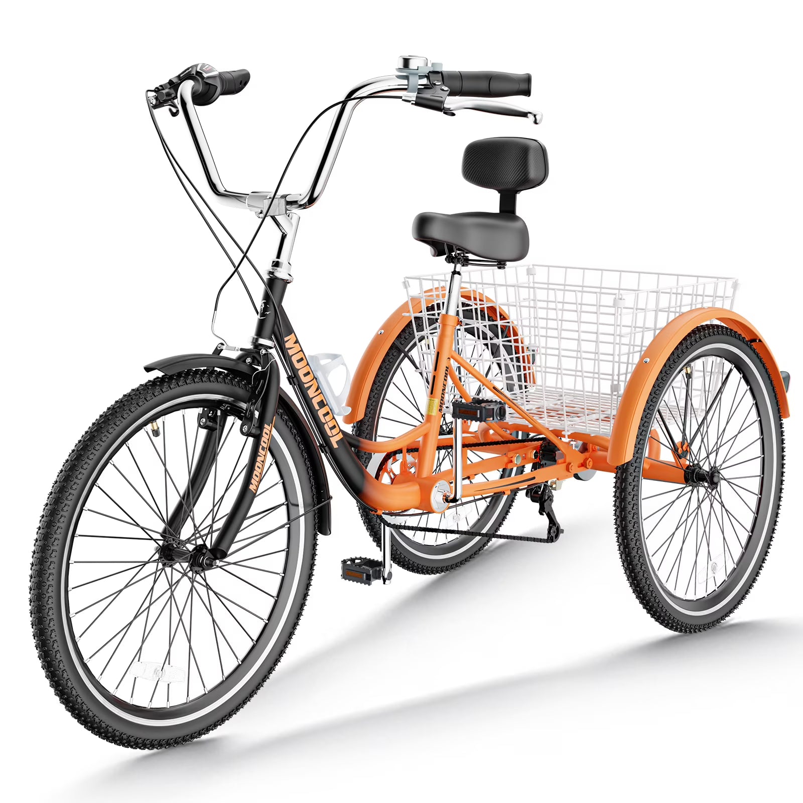 FICISOG 7 Speed Adult Tricycle for Women, 20/24/26 in Adult Trike with Basket, 3 Wheel Bikes for Adults Seniors, Cruise Trike for Shopping Picnic
