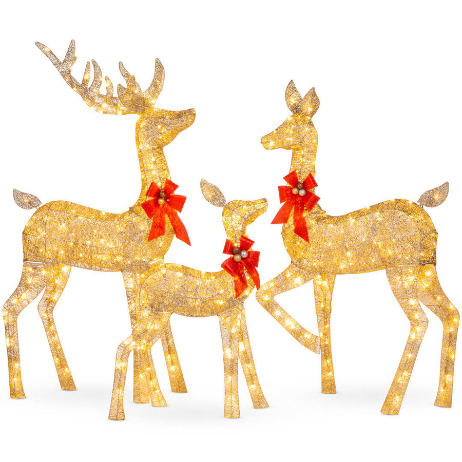 3 Piece Christmas Deer Light Display Set The Holiday Aisle