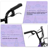 20 in Kids Bike for Boys Girls, 1 Speed Children Bicycle with Basket, Rear Seat, Chain Guard, Coaster Brake and V - Brake, Steel Frame Kids Bike for Ages 6 - 12 Years Old Birthday Gift, Purple