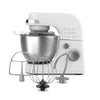 Hamilton Beach 4 Quart Stand Mixer for Kitchen, 7 Speeds, Tilt - Head, Dough Hook, Whisk & Flat Beater, White