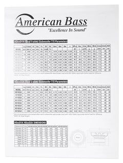 American Bass HD 10 in Subwoofer 1500 Watt RMS and 3000 Watt Max Power, 2 Ohm Impedance, 350 - Oz Magnet, and 3 - Inch Voice Coil, Pack of 1