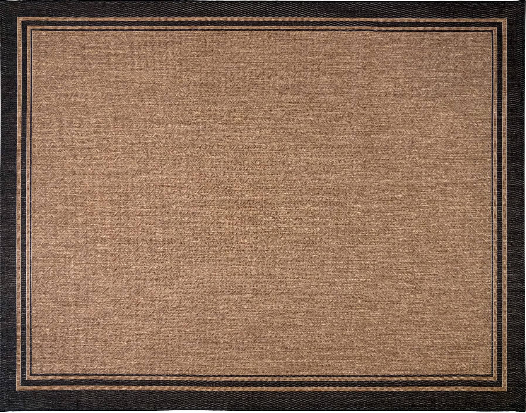 Gertmenian 21358 Nautical Tropical Carpet Outdoor Patio Rug, 5x7 Standard, Border Black