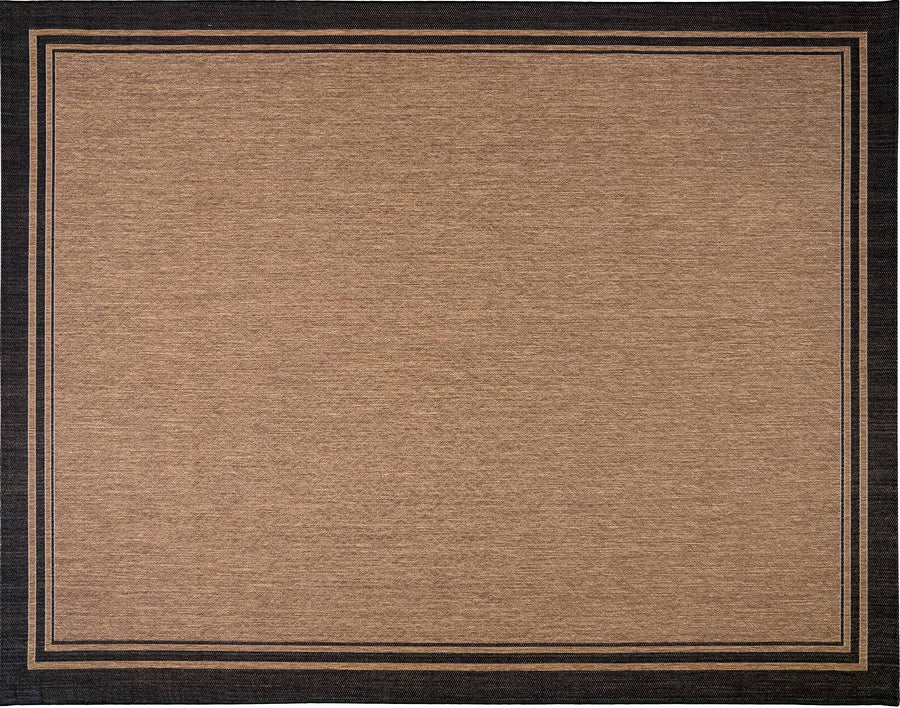 Gertmenian 21358 Nautical Tropical Carpet Outdoor Patio Rug, 5x7 Standard, Border Black