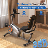 Yosuda Recumbent Exercise Bike for Senior for Home with 350 lb Capacity
