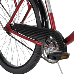 26" Huffy Nel Lusso Beach Cruiser Bike, Basket, Cargo Rack, Red, Ages 12+