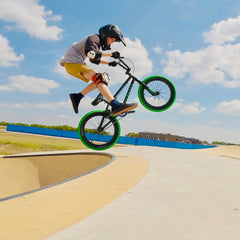 Cubsala 20 in Kids BMX Bike Freestylefor Age 6 - 14 Years Old Boys Girls with 4 Pegs, Black with Red Tires