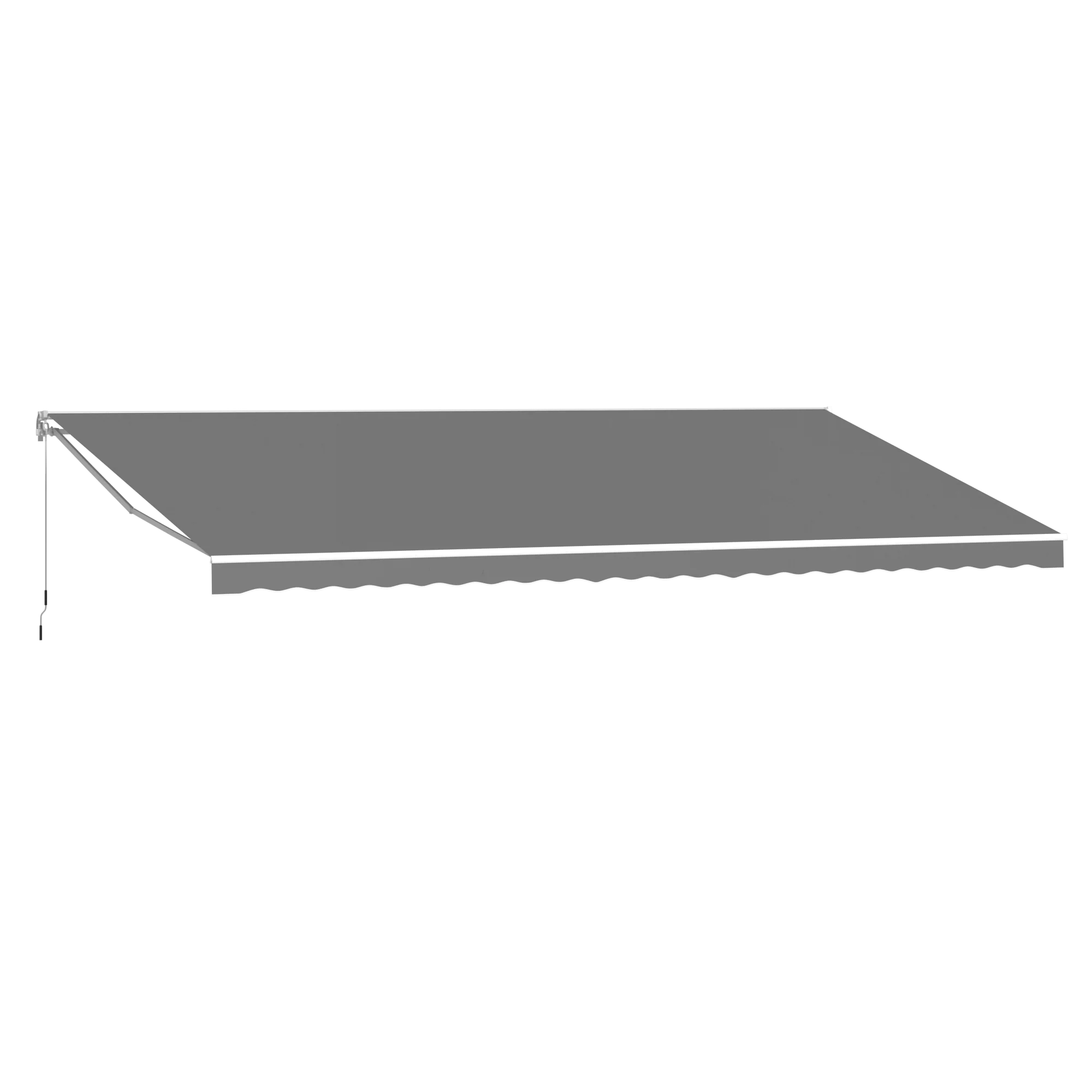 AECOJOY 20'x10' Manual Retractable Awning Sun Shade, Patio Awning Canopy