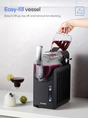 5 - in - 1 Slushie Machine, No Ice Needed, 15 Min Slushy Machine for Home with Self - Cleaning, Professional Frozen Drink Maker, 5 Preset Programs, Frozen Margaritas, Frapps, Milkshakes, and More, FOHERE