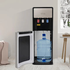 Bottom Loading Water Dispenser for 5 Gallon Bottle, 3 Temperature Settings (Hot, Room & Cold Water), 110V US Plug, 5 L/H Rapid Heating, 0.53gal/H Cooling, Anti - Scald Design for Home/Office (Grey)