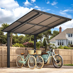 AECOJOY 8' x 8' Gazebo for Patio, Freestanding Lean to Hard Top Gazebo Carport Shelter