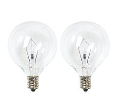 25-Watt 2pk G50 Incandescent Light Bulbs for Wax Warmers Clear - Ador