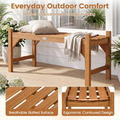 Tangkula 40” Outdoor Backless Bench for Deck Entryway Porch Indoor