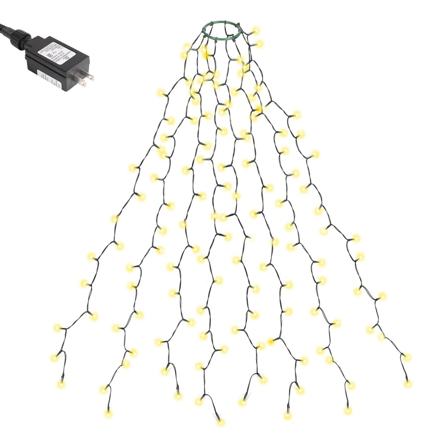 SALCAR Christmas Tree Lights 6.6ft x 8 Lines, 280 LEDs Fairy Lights for 6-8ft Christmas Tree, Easy to Install Tree Decoration Light String for