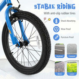 16/18 Inch LED Lighted Kids Bike with Training Wheels, Headlight, Adjustable Seat & Dual Brakes, Children Bicycle for Ages 4-8 Years