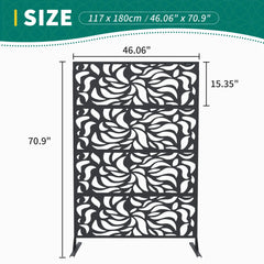 Accreate Decorative Wrought Privacy Screen - Easy Snap - Together Room Divider for Indoor/Outdoor Use, Breathable Wind - Resistant Partition with Anti - Tip Base (6x3.8ft)