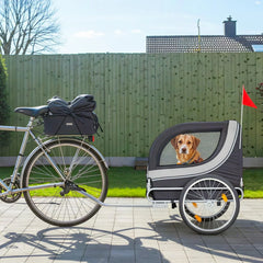 AECOJOY Dog Bike Trailer, Large 57'' Pet Bicycle Carrier for Small and Medium Dogs