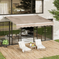 AECOJOY 20'x10' Manual Retractable Awning Sun Shade, Patio Awning Canopy