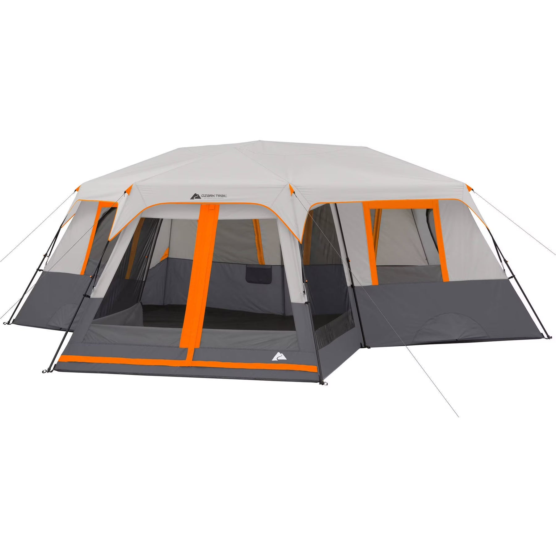 Ozark Trail 20' x 18' 12 - Person 3 - Room Instant Cabin Tent with Screen Room, 56.5 lb