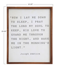 Now I Lay Me Down to Sleep Wood Framed Wall Decor