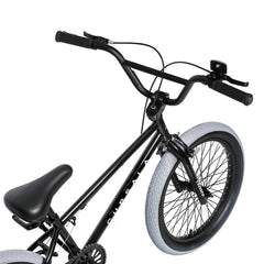 Cubsala 20 in Kids BMX Bike Freestylefor Age 6 - 14 Years Old Boys Girls with 4 Pegs, Black with Red Tires